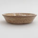 Ceramic bonsai bowl 5,5 x 5,5 x 1 cm, color beige - 1/3