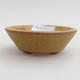 Ceramic bonsai bowl 5,5 x 5,5 x 1,5 cm, yellow color - 1/3