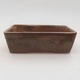 Ceramic bonsai bowl 12 x 9 x 3.5 cm, color brown - 1/4