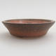Ceramic bonsai bowl 6 x 6 x 1,5 cm, red color - 1/3