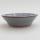 Ceramic bonsai bowl 5,5 x 5,5 x 1,5 cm, color blue - 1/3