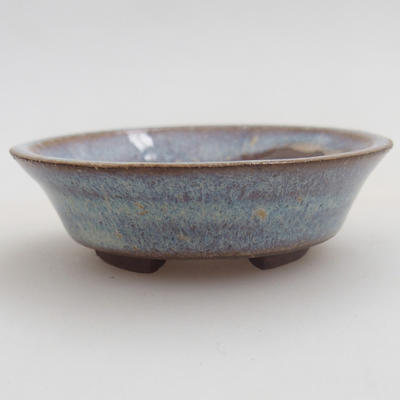 Ceramic bonsai bowl 5,5 x 5,5 x 1,5 cm, color blue - 1