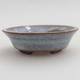 Ceramic bonsai bowl 5,5 x 5,5 x 1,5 cm, color blue - 1/3