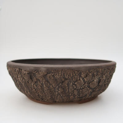 Ceramic bonsai bowl 24 x 24 x 7.5 cm, color cracked - 1