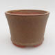 Ceramic bonsai bowl 11,5 x 11,5 x 8 cm, color brown - 1/3