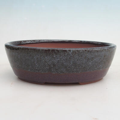 Bonsai bowl 20.5 x 17 x 6 cm, color burgundy - 1