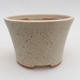 Ceramic bonsai bowl 11 x 11 x 7,5 cm, color beige - 1/3
