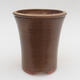 Ceramic bonsai bowl 10 x 10 x 12,5 cm, brown color - 1/3
