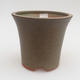 Ceramic bonsai bowl 13 x 13 x 12 cm, color gray - 1/3