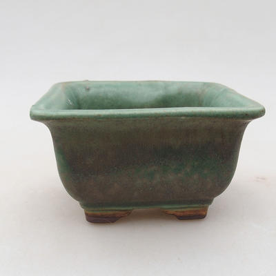 Ceramic bonsai bowl 9 x 9 x 5.5 cm, color green - 1