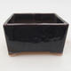 Ceramic bonsai bowl 8 x 8 x 4.5 cm, color black - 1/4