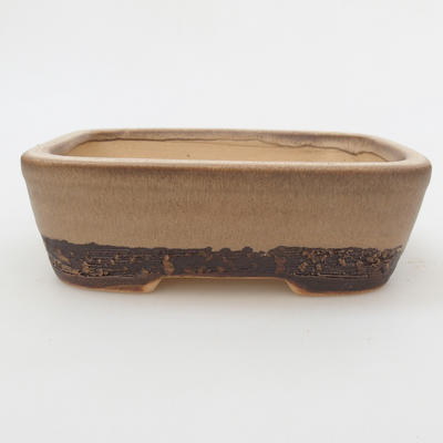 Ceramic bonsai bowl 15 x 10 x 5 cm, color brown - 1