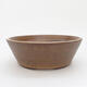 Ceramic bonsai bowl 19 x 19 x 6 cm, color brown - 1/3