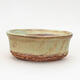 Ceramic bonsai bowl 10.5 x 8 x 4.5 cm, color green-brown - 1/3