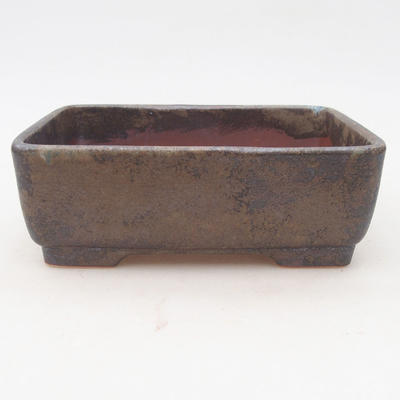 Ceramic bonsai bowl 15 x 11 x 5.5 cm, brown-blue color - 2nd quality - 1