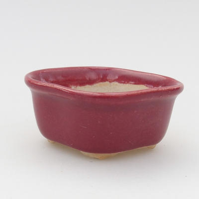 Mini bonsai bowl 6 x 5 x 2.5 cm, burgundy color - 1