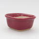 Mini bonsai bowl 6 x 5 x 2.5 cm, burgundy color - 1/3