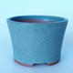 Ceramic bonsai bowl 11,5 x 11,5 x 8 cm color blue - 1/3