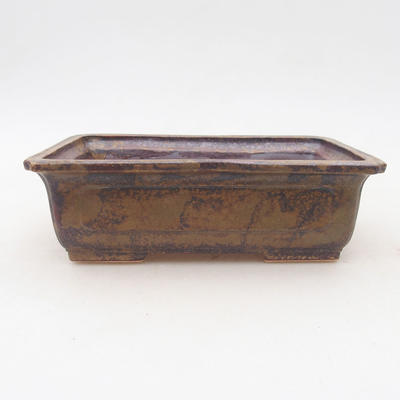 Ceramic bonsai bowl 17.5 x 12 x 5.5 cm, color brown-green - 2nd quality - 1
