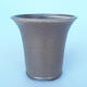 Ceramic bonsai bowl 20,5 x 20,5 x 19 cm color brown - 1/3