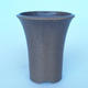 Ceramic bonsai bowl 15,5 x 15,5 x 17,5 cm color brown - 1/3