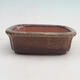 Bonsai bowl 15 x 15 x 4.5 x cm, color burgundy - 1/6