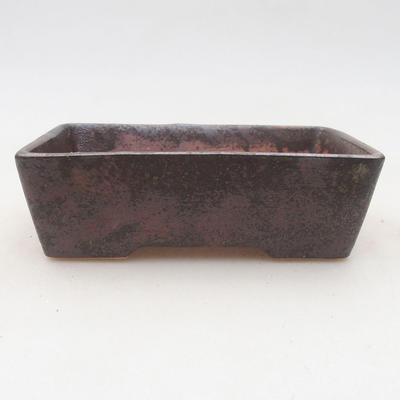 Ceramic bonsai bowl 12.5 x 9 x 4 cm, brown color - 2nd quality - 1