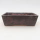 Ceramic bonsai bowl 12.5 x 9 x 4 cm, brown color - 2nd quality - 1/3