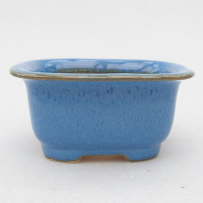 Ceramic bonsai bowl 7.5 x 6.5 x 3.5 cm, color blue - 1