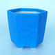 Ceramic bonsai bowl 9 x 10 x 9 cm color blue - 1/3