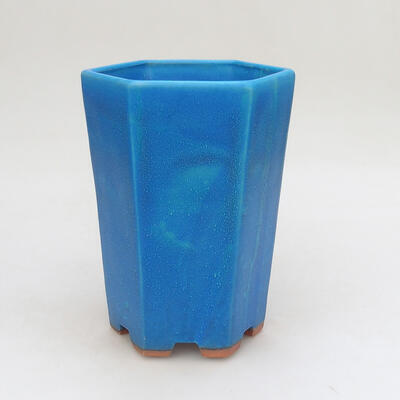 Ceramic bonsai bowl 12.5 x 11 x 17 cm, color blue - 1