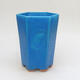 Ceramic bonsai bowl 12.5 x 11 x 17 cm, color blue - 1/3