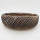 Ceramic bonsai bowl 20 x 20 x 6 cm, gray color - 2nd quality - 1/4