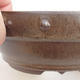 Ceramic bonsai bowl - 15,5 x 15,5 x 4,5 cm, color gray - 1/2