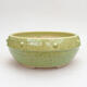 Ceramic bonsai bowl 17 x 17 x 7.5 cm, color green - 1/3