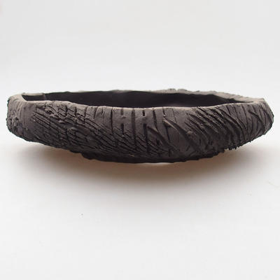 Ceramic bonsai bowl 21 x 21 x 4.5 cm, gray color - 2nd quality - 1