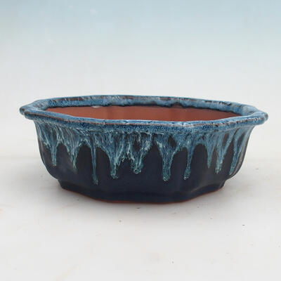 Bonsai bowl 19 x 19 x 6 cm, color blue - 1
