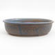 Ceramic bonsai bowl 19 x 15 x 4,5 cm, brown-blue color - 1/4