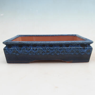 Bonsai bowl 22 x 17 x 5 cm, color blue - 1