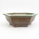 Ceramic bonsai bowl 29 x 25 x 9 cm, brown-green color - 1/4