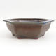 Ceramic bonsai bowl 29 x 25 x 9 cm, brown-blue color - 1/4