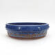 Ceramic bonsai bowl 19 x 19 x 5.5 cm, color blue - 1/3