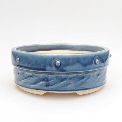 Ceramic bonsai bowl 17 x 17 x 7 cm, color blue - 1