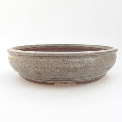 Ceramic bonsai bowl - 16 x 16 x 5,5 cm, color beige - 1