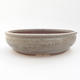 Ceramic bonsai bowl - 16 x 16 x 5,5 cm, color beige - 1/3