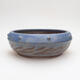 Ceramic bonsai bowl 17.5 x 17.5 x 7 cm, color blue - 1/3