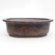 Ceramic bonsai bowl 26,5 x 22,5 x 8 cm, brown-blue color - 1/4