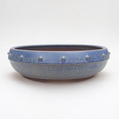 Ceramic bonsai bowl 22 x 22 x 7 cm, color blue - 1