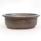 Ceramic bonsai bowl 23,5 x 19,5 x 8 cm, brown-blue color - 1/4