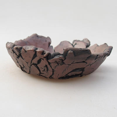 Ceramic bonsai bowl 12 x 12 x 4 cm, gray color - 2nd quality - 1